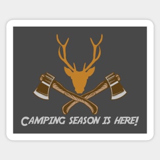 Camping Season is Here Sticker